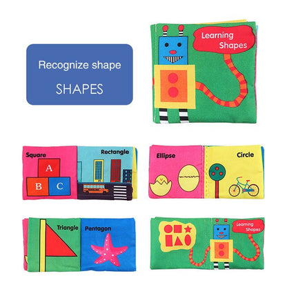 Three-Dimensional Baby Books Cloth Book Early Education Toy English Palm Book Animal Digital Cognition Baby Cloth Book