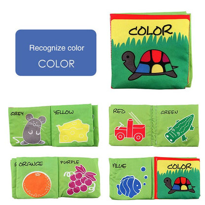 Three-Dimensional Baby Books Cloth Book Early Education Toy English Palm Book Animal Digital Cognition Baby Cloth Book