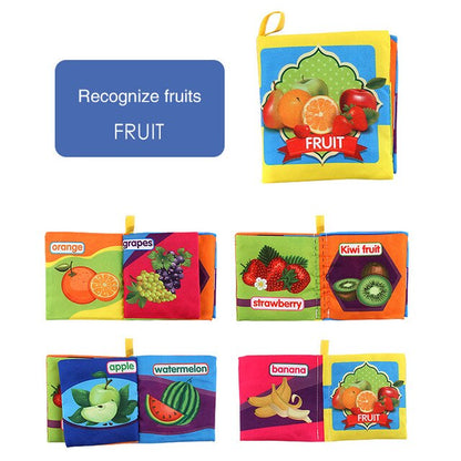 Three-Dimensional Baby Books Cloth Book Early Education Toy English Palm Book Animal Digital Cognition Baby Cloth Book