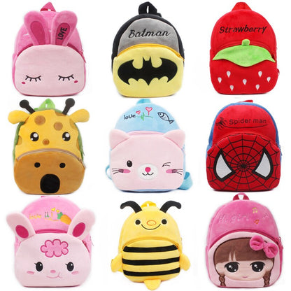 Kindergarten School Bags for Baby Toddler Backpack Mini Bags Plush Children Backpack 3D Cartoon Animal Boys Girls Kids Backpacks