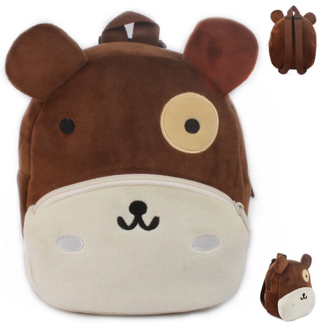 Kindergarten School Bags for Baby Toddler Backpack Mini Bags Plush Children Backpack 3D Cartoon Animal Boys Girls Kids Backpacks
