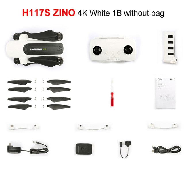 Hubsan RC Drone Quadcopter - H117S Zino Drones 1KM 5.8G with UHD 4K Camera- 700g 3-Axis Gimbal Foldable Arm - RTF High Speed GPS