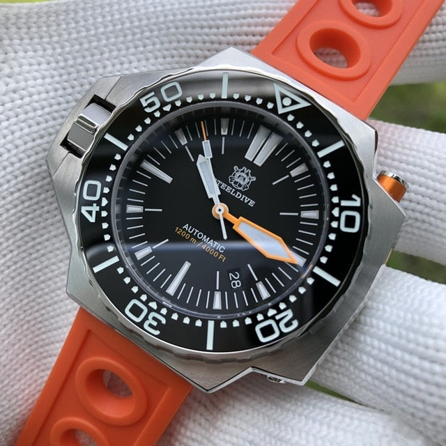 STEELDIVE 1969 Mechanical Watch Diving 1200M Waterproof NH35 Sapphire Crystal Automatic Watch Man C3 Super Luminous Diver Watch