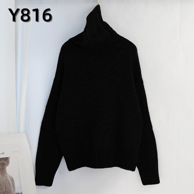 Women Knitted Turtleneck Cashmere Sweater