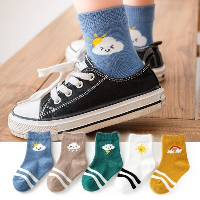 Cotton Socks Kids Boys and Girl Ribbed Socks