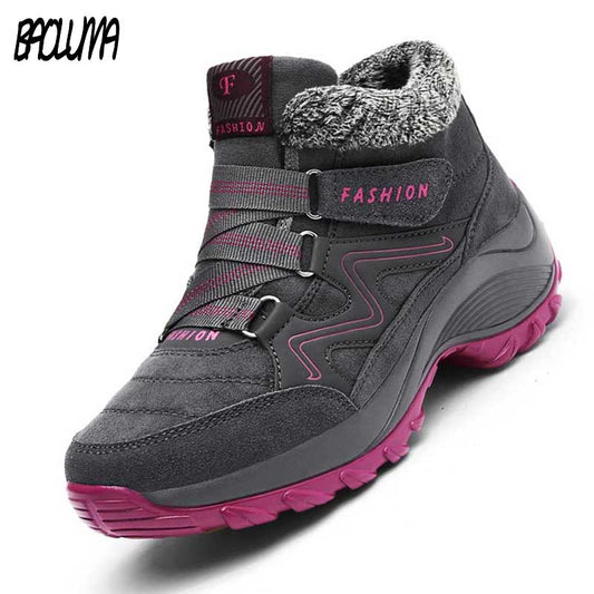 Women's Waterproof Wedge Suede Boots