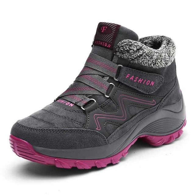 Women's Waterproof Wedge Suede Boots
