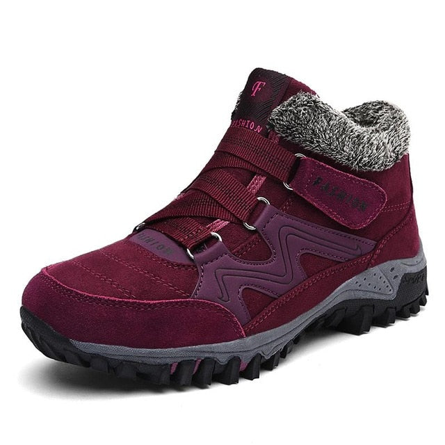 Women's Waterproof Wedge Suede Boots