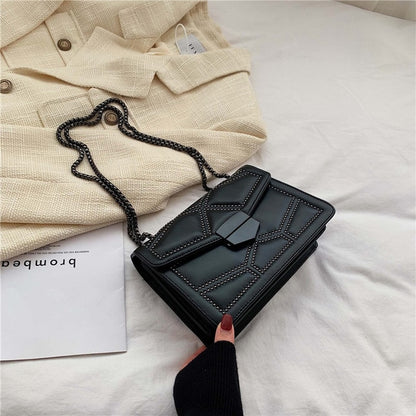 Rivet Chain PU Leather Crossbody Bags