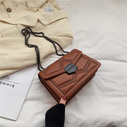 Rivet Chain PU Leather Crossbody Bags