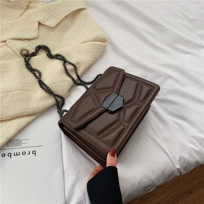 Rivet Chain PU Leather Crossbody Bags