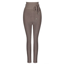 Cargar imagen en el visor de la galería, Casual Elastic High Waist Tie Trousers
