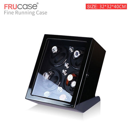 FRUCASE Black high finished Automatic Watch Winder watch jewelery cabinet display box collector storage Silence in bed room