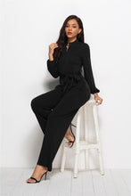 Load image into Gallery viewer, Women&#39;s Long Sleeve Jumpsuit Belt is included. It looks slim and tall and capable and experienced one piece jumpsuit
