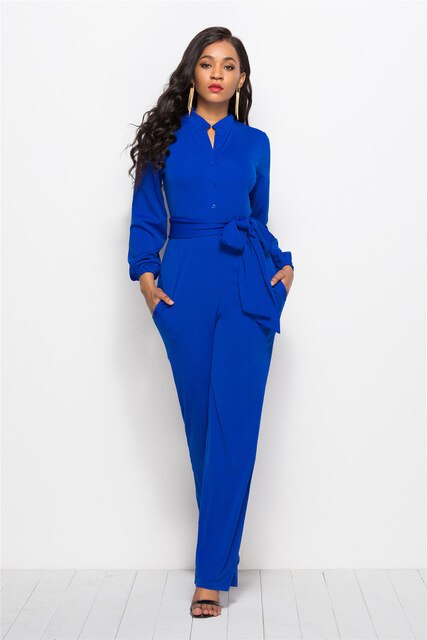 Women's Long Sleeve Jumpsuit Belt is included. It looks slim and tall and capable and experienced one piece jumpsuit
