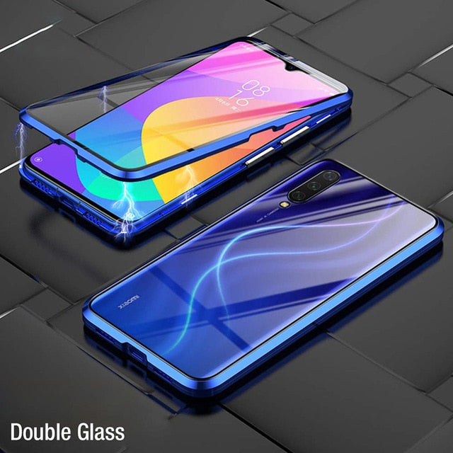 Double Sided Magnetic Metal Case For Samsung Galaxy S20 S10 S9 S8 Plus Note 10 Pro 8 9 A51 A71 A50 A70 A10 A20 A30 Glass cover