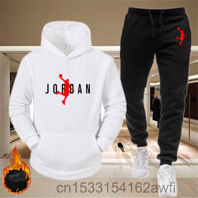 2020new men Hoodie set 23 letter printed Sweatshirt set wool Hoodie + jogging Homme Pullover couple's sports suit