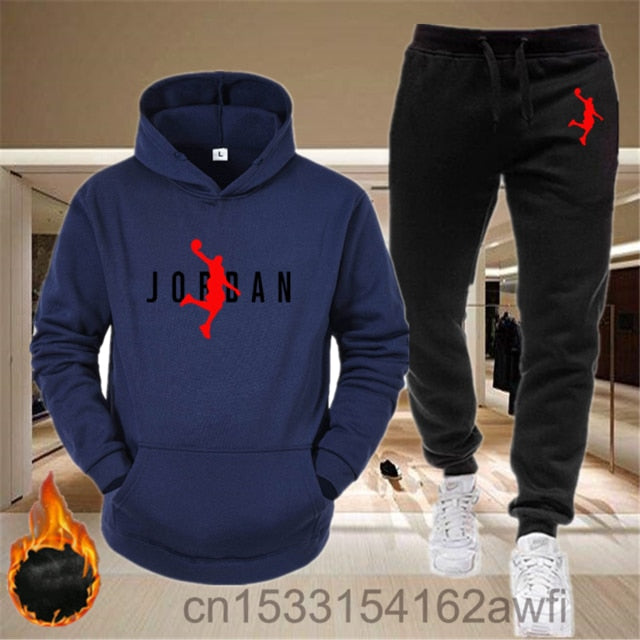 2020new men Hoodie set 23 letter printed Sweatshirt set wool Hoodie + jogging Homme Pullover couple's sports suit