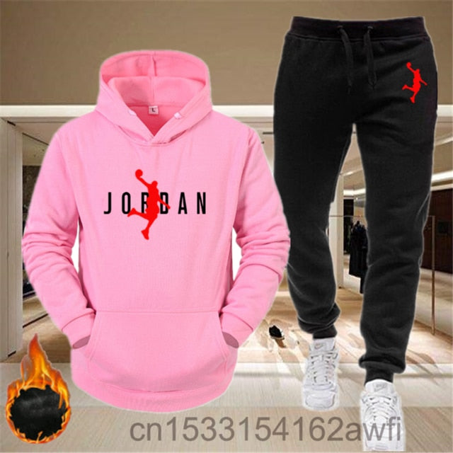 2020new men Hoodie set 23 letter printed Sweatshirt set wool Hoodie + jogging Homme Pullover couple's sports suit