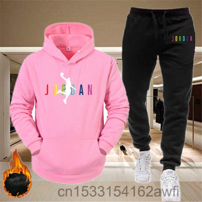 2020new men Hoodie set 23 letter printed Sweatshirt set wool Hoodie + jogging Homme Pullover couple's sports suit