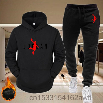 2020new men Hoodie set 23 letter printed Sweatshirt set wool Hoodie + jogging Homme Pullover couple's sports suit