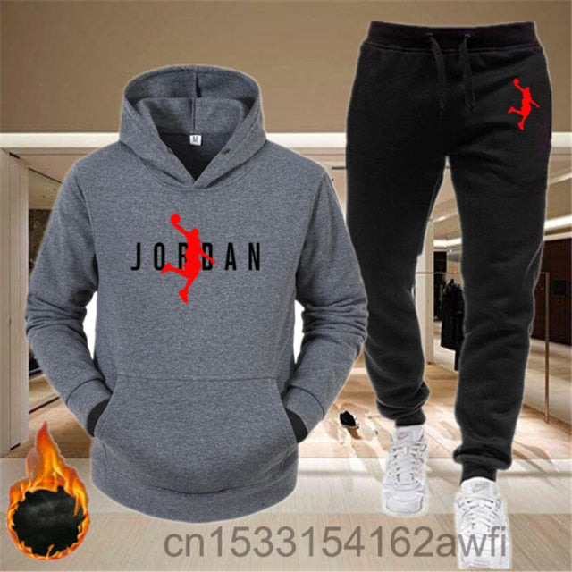 2020new men Hoodie set 23 letter printed Sweatshirt set wool Hoodie + jogging Homme Pullover couple's sports suit