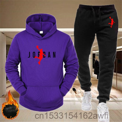 2020new men Hoodie set 23 letter printed Sweatshirt set wool Hoodie + jogging Homme Pullover couple's sports suit
