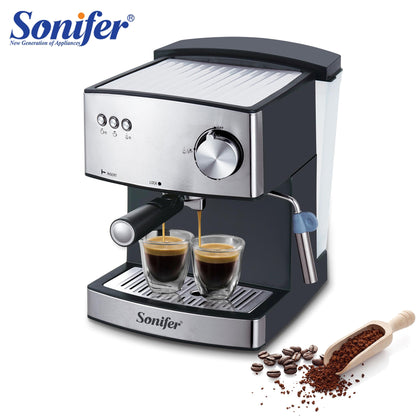 1.6L Electric Espresso Coffee Machine Coffee Grinder 15 Bar Express Electric Foam Coffee Maker Kitchen Appliances 220V Sonifer