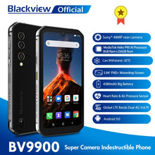 Cargar imagen en el visor de la galería, Blackview BV9900 Helio P90 Octa Core 8GB+256GB IP68 Rugged Mobile Phone Android 9.0 48MP Quad Rear Camera NFC Smartphone
