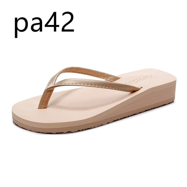 Women's Flip-flops Thick soles, anti-slip, Clip-on Sandals, Sandals Beachside Wear pa41