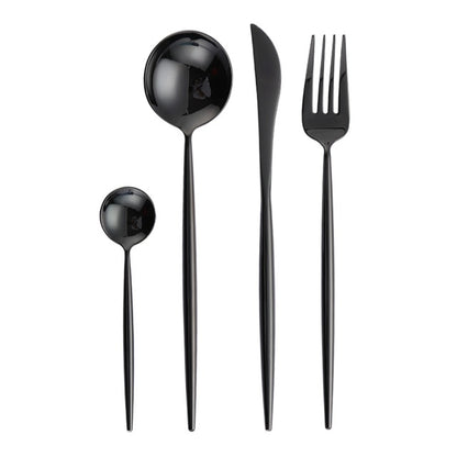 Gold Chopstick Spoon Knife Fork Sets