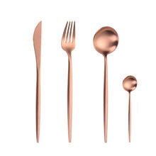 Load image into Gallery viewer, Gold Chopstick Spoon Knife Fork Sets
