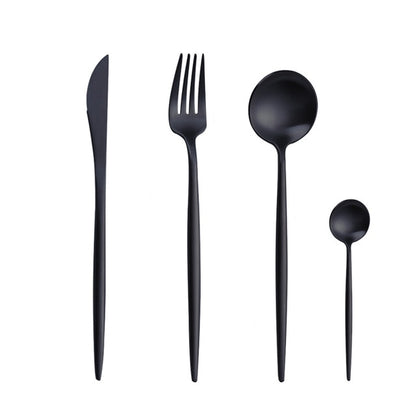 Gold Chopstick Spoon Knife Fork Sets