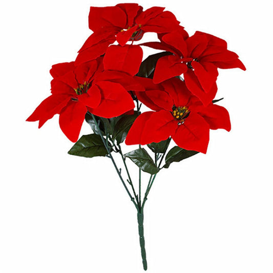 Poinsettia Flower Home Office Decoration