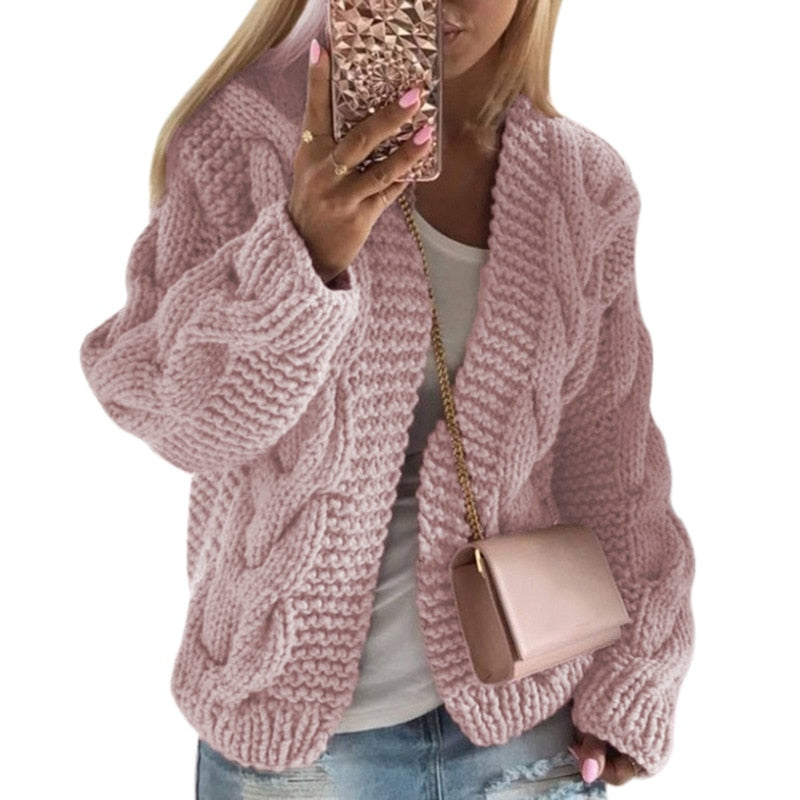 Autumn Winter Sweater Women's European American Canada Thick Thread