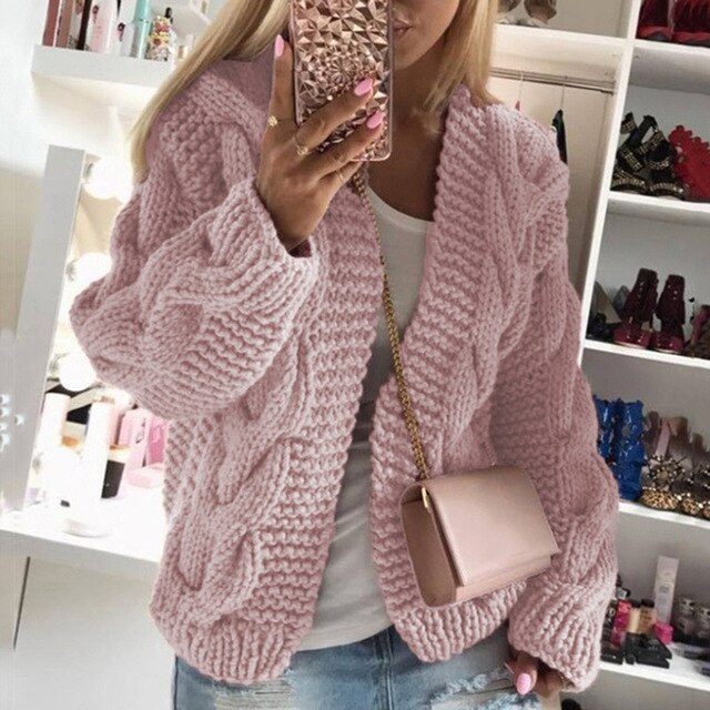 Autumn Winter Sweater Women's European American Canada Thick Thread