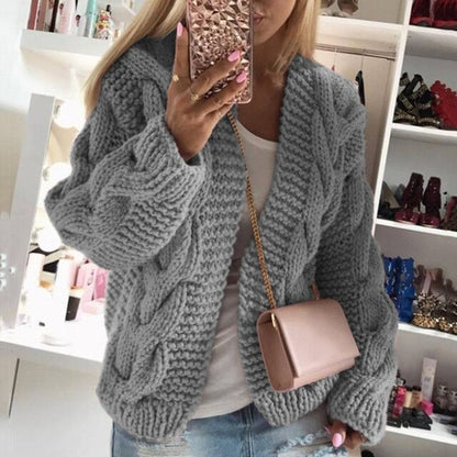 Autumn Winter Sweater Women's European American Canada Thick Thread