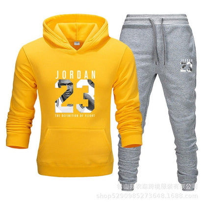 Unisex Jordan 23 Tracksuit Sweatshirt Men & Women Tracksuit Fleece Hoodie Sweater & Pants Jogging Homme Pullover 3XL Sporting Suit