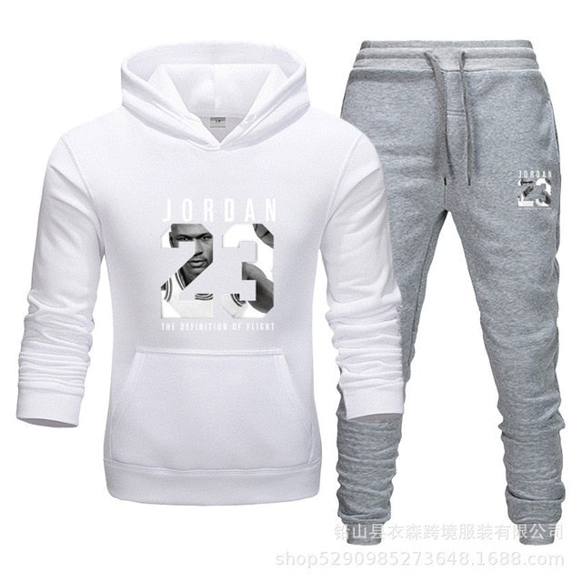 Unisex Jordan 23 Tracksuit Sweatshirt Men & Women Tracksuit Fleece Hoodie Sweater & Pants Jogging Homme Pullover 3XL Sporting Suit