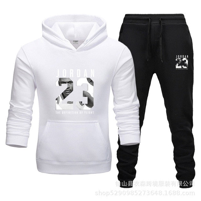 Unisex Jordan 23 Tracksuit Sweatshirt Men & Women Tracksuit Fleece Hoodie Sweater & Pants Jogging Homme Pullover 3XL Sporting Suit