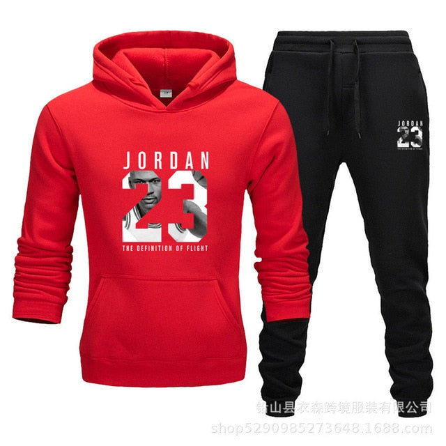 Unisex Jordan 23 Tracksuit Sweatshirt Men & Women Tracksuit Fleece Hoodie Sweater & Pants Jogging Homme Pullover 3XL Sporting Suit