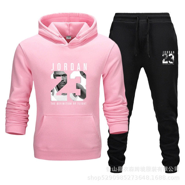 Unisex Jordan 23 Tracksuit Sweatshirt Men & Women Tracksuit Fleece Hoodie Sweater & Pants Jogging Homme Pullover 3XL Sporting Suit