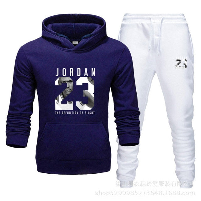 Unisex Jordan 23 Tracksuit Sweatshirt Men & Women Tracksuit Fleece Hoodie Sweater & Pants Jogging Homme Pullover 3XL Sporting Suit