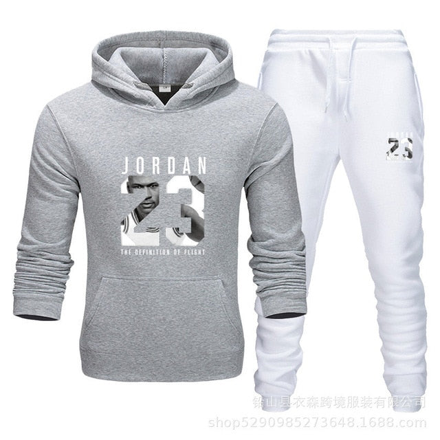Unisex Jordan 23 Tracksuit Sweatshirt Men & Women Tracksuit Fleece Hoodie Sweater & Pants Jogging Homme Pullover 3XL Sporting Suit