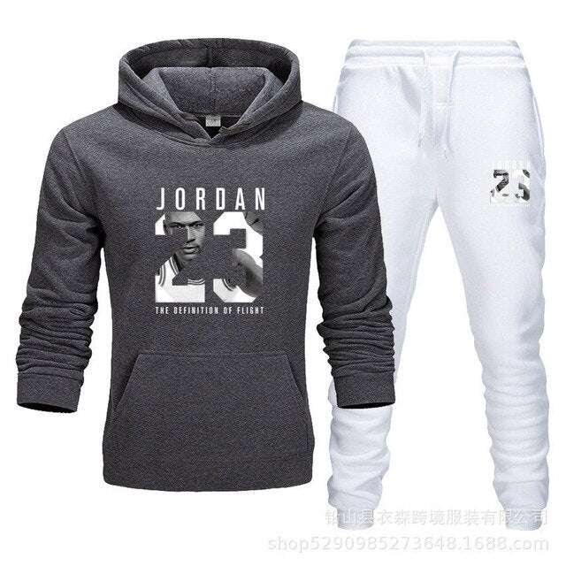 Unisex Jordan 23 Tracksuit Sweatshirt Men & Women Tracksuit Fleece Hoodie Sweater & Pants Jogging Homme Pullover 3XL Sporting Suit