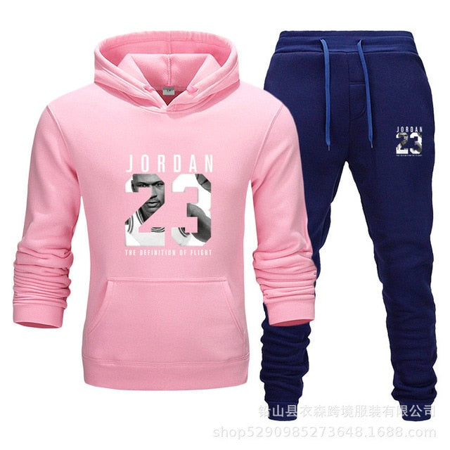 Unisex Jordan 23 Tracksuit Sweatshirt Men & Women Tracksuit Fleece Hoodie Sweater & Pants Jogging Homme Pullover 3XL Sporting Suit