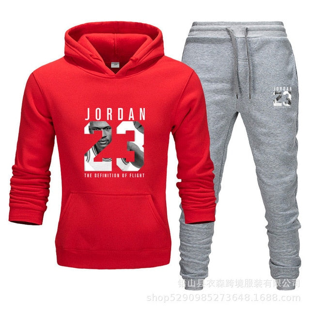 Unisex Jordan 23 Tracksuit Sweatshirt Men & Women Tracksuit Fleece Hoodie Sweater & Pants Jogging Homme Pullover 3XL Sporting Suit