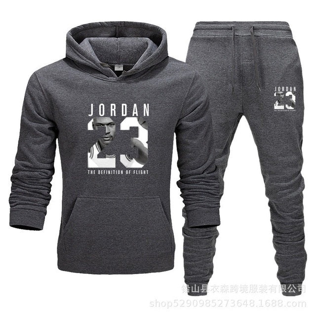 Unisex Jordan 23 Tracksuit Sweatshirt Men & Women Tracksuit Fleece Hoodie Sweater & Pants Jogging Homme Pullover 3XL Sporting Suit