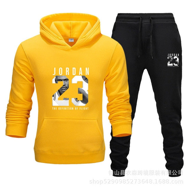 Unisex Jordan 23 Tracksuit Sweatshirt Men & Women Tracksuit Fleece Hoodie Sweater & Pants Jogging Homme Pullover 3XL Sporting Suit