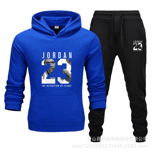 Unisex Jordan 23 Tracksuit Sweatshirt Men & Women Tracksuit Fleece Hoodie Sweater & Pants Jogging Homme Pullover 3XL Sporting Suit